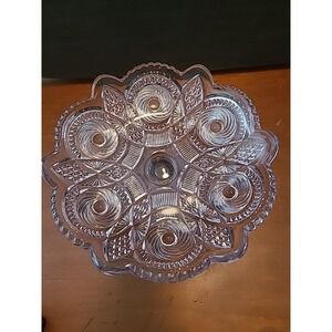 Vintage Purple Tinted Glass Fruit/veggie Stand 9 Inch